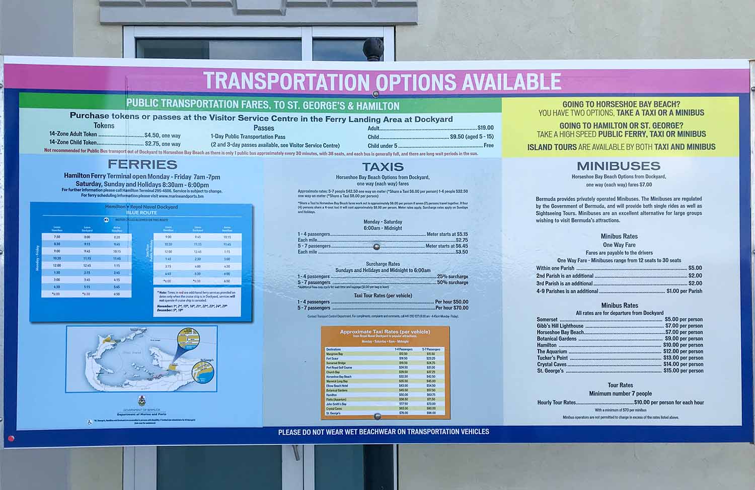 Öffentliche Verkehrsmittel in Hamilton auf Bermuda